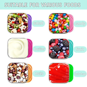 HTEVW stackable snack containers space-saving lunch boxes
