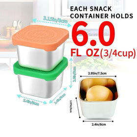 HTEVW stainless steel kid snack container durable daily use