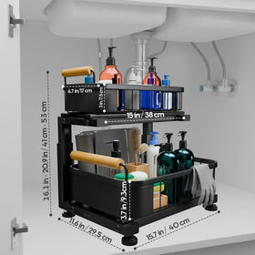 HTH Goods versatile solution for kitchen and bathroom organization