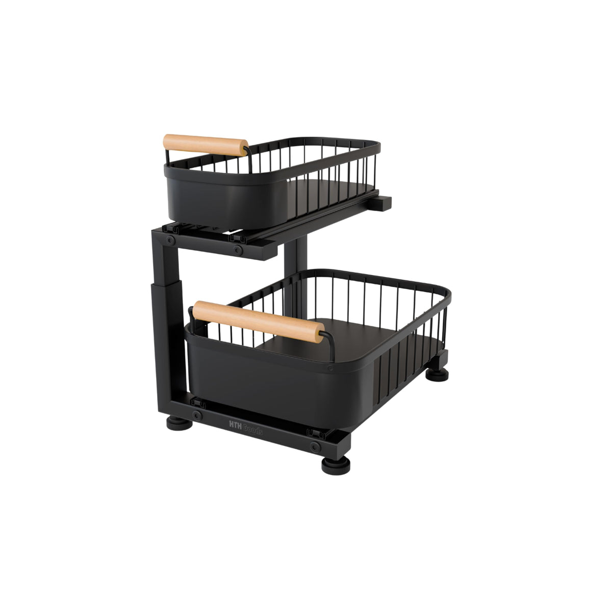 HTH Goods premium under-sink organizer with two-tier design for clutter-free cabinets