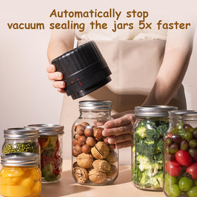 HTPOW wide-mouth adapter ensures secure seal on regular and wide jars