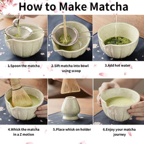 HTRCXB matcha set cotton towel for quick wipe-downs.