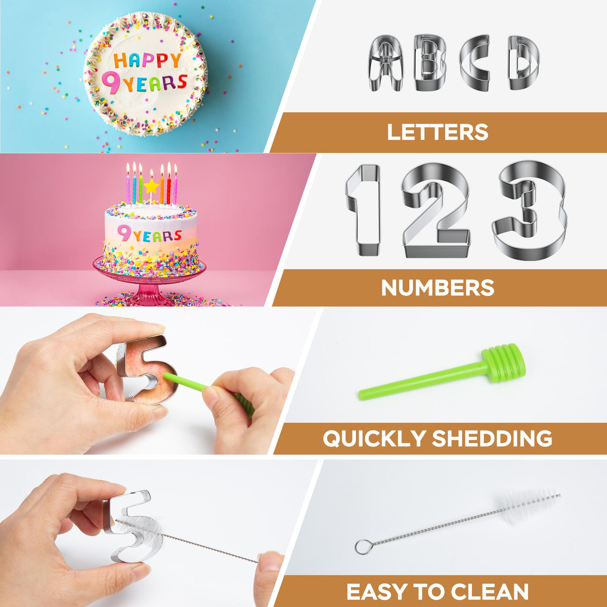 HUAFA alphabet number set shedding bar enables quick release during crafting