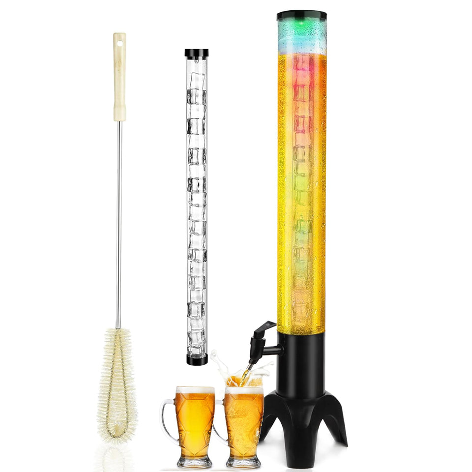 HUAFUNWIN Beer Giraffe Dispenser with 3L capacity for easy group serving