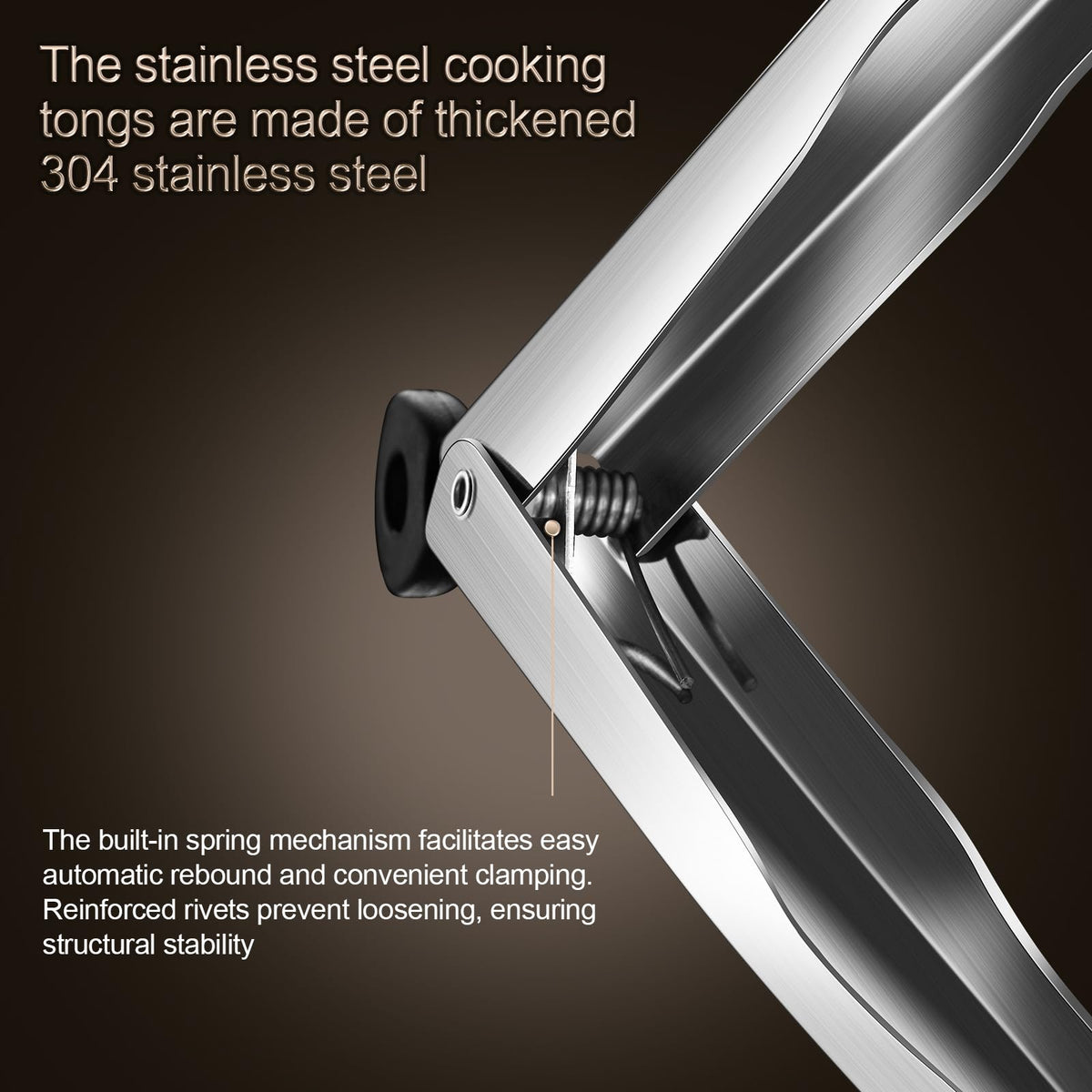 Huakai ergonomic non-slip-handle provides comfortable control during cooking sessions.