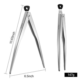 Huakai heat-resistant tongs up to 600°C for safe searing and grilling.