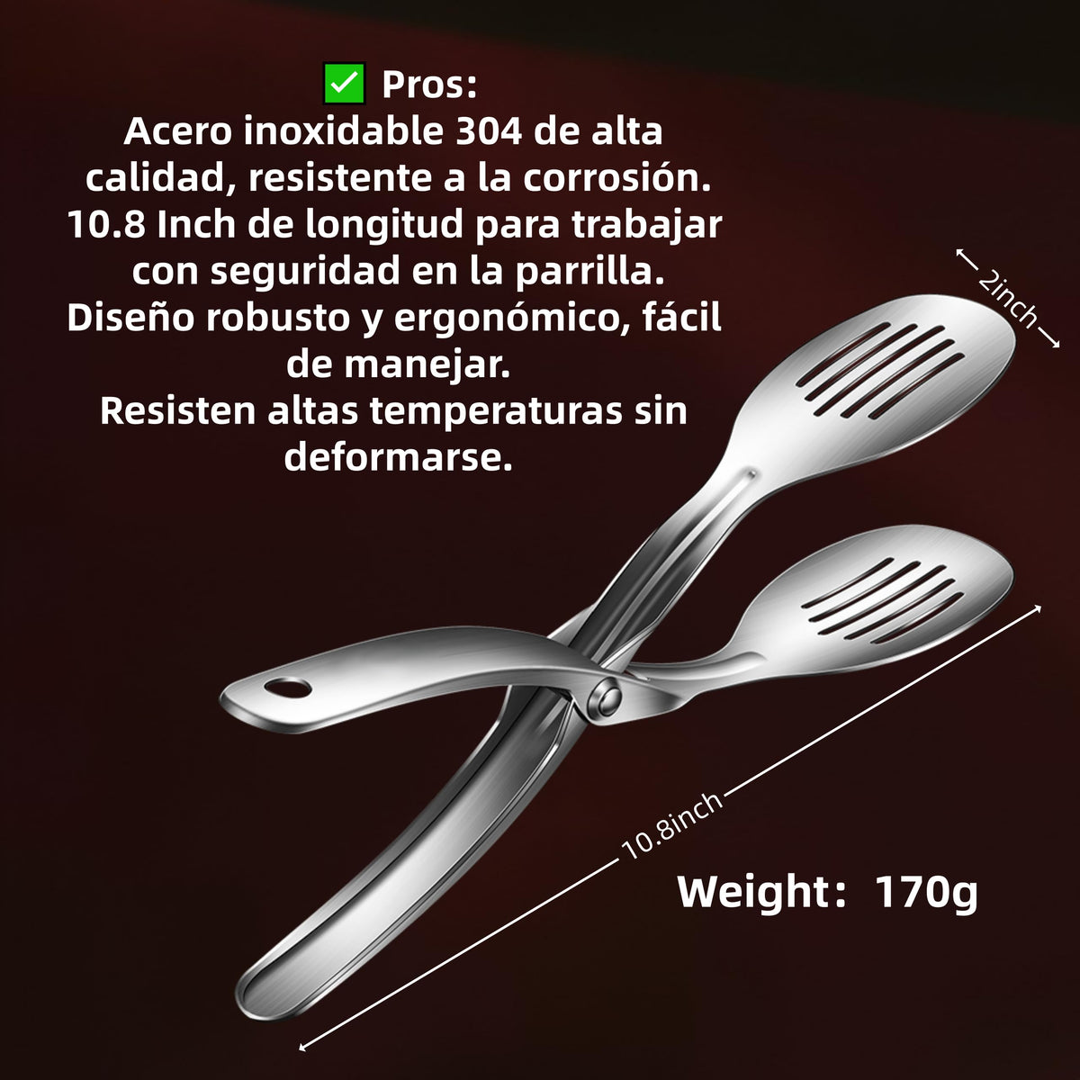 Huakai Kitchen Tongs resist heat up to 600C for grilling and baking