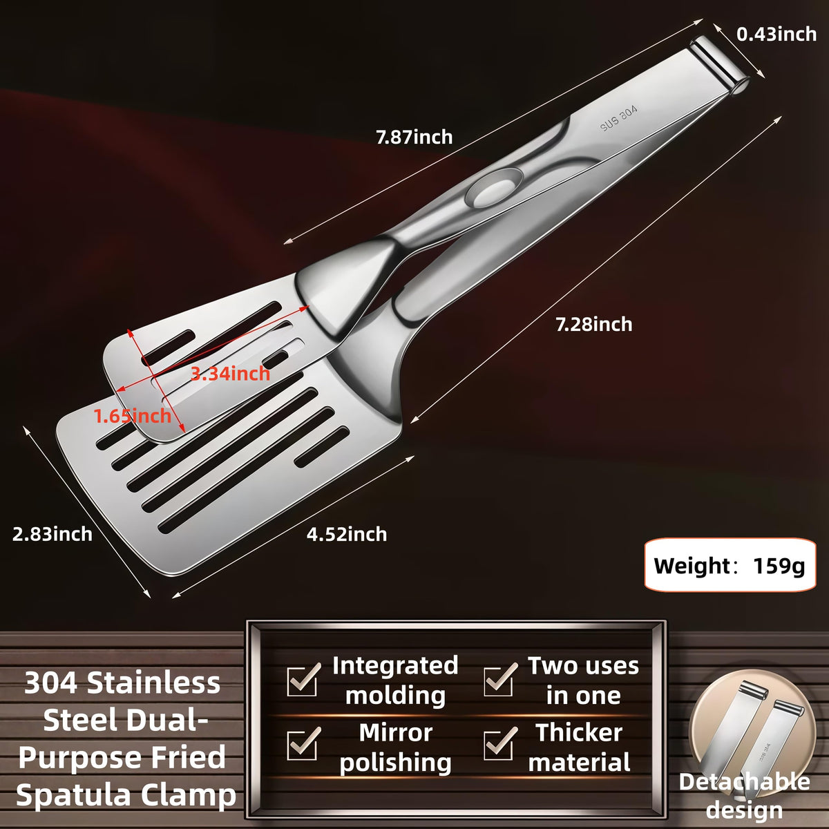 Huakai multiuse tongs ideal for grilling, frying, and entertaining.