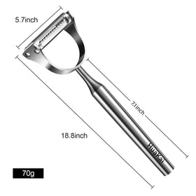 Huakai straight-edge blade for quick, clean peels of round vegetables