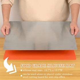 HUAKENER cutting board with counter lip design, provides stable meat and veggie prep