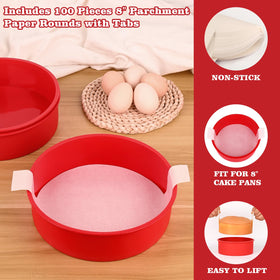 HUAKENER round cake molds ideal for layer cakes and cheesecakes.