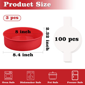 HUAKENER silicone cake molds release cleanly with parchment lift.