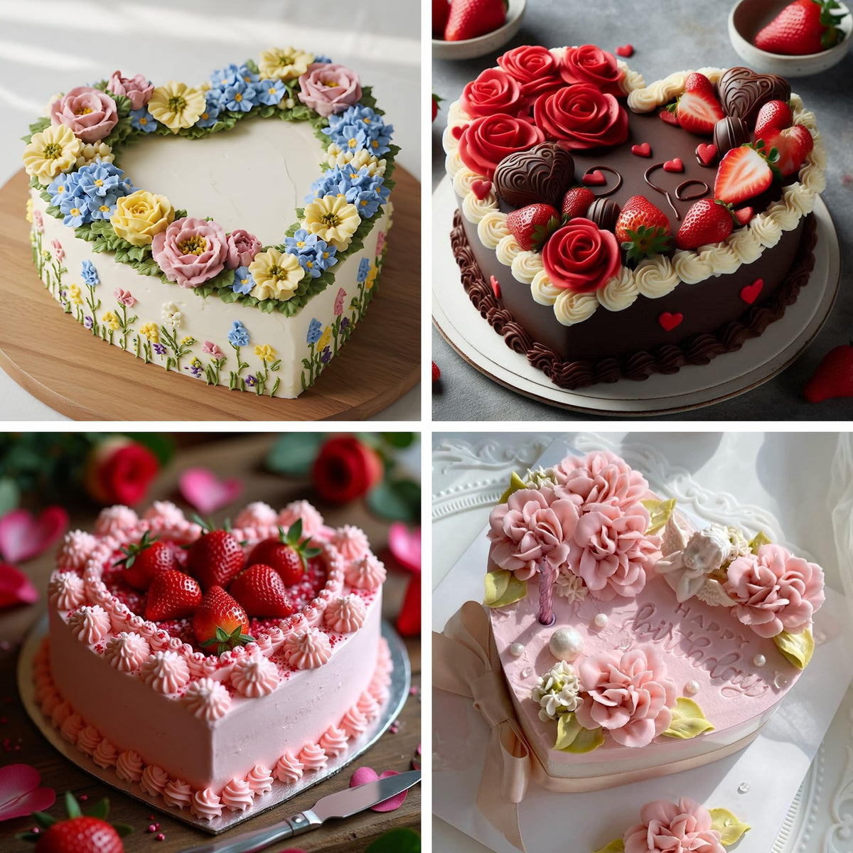 HUAKENER heart pan ideal for weddings and birthdays and party desserts