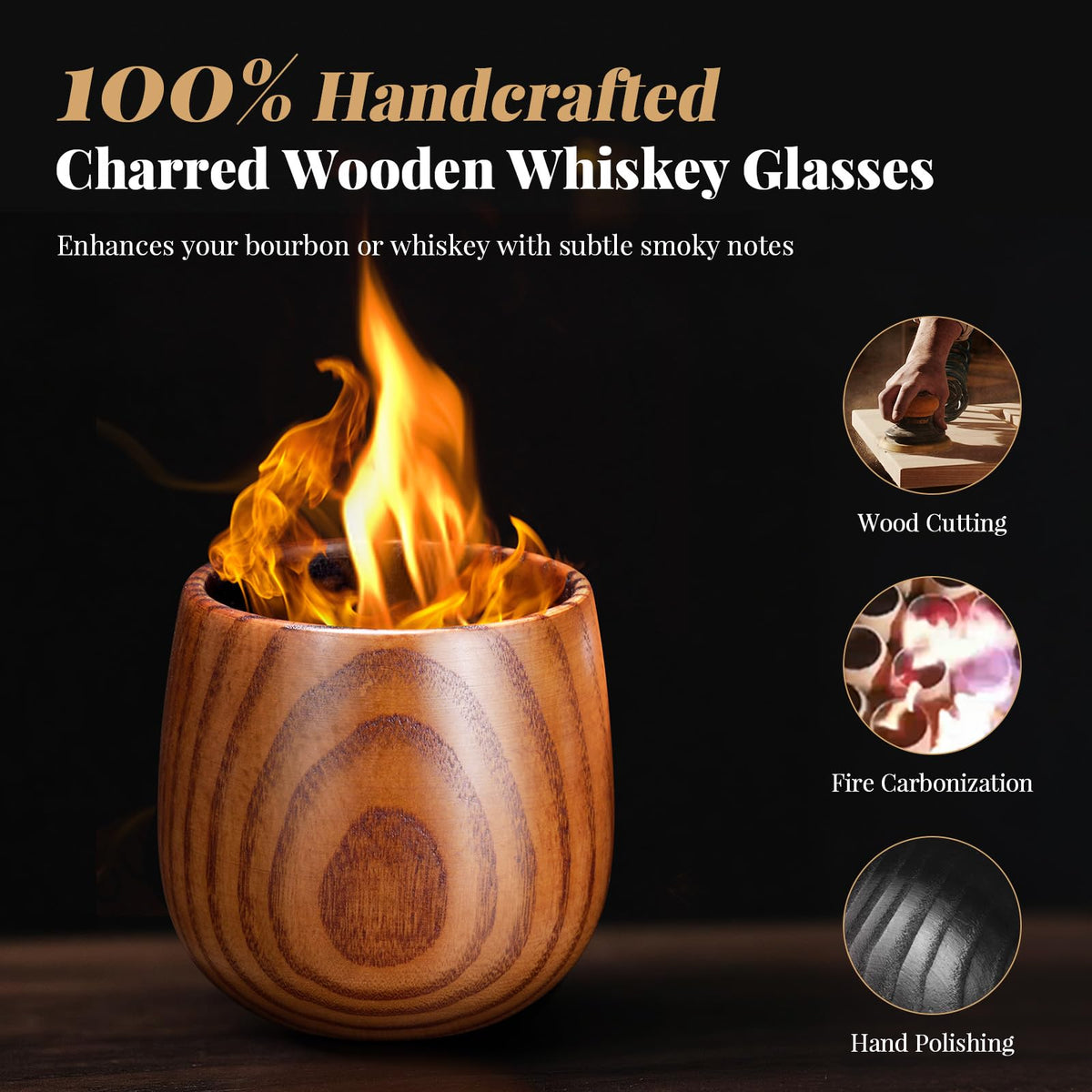 Huanuith stainless steel whiskey ball chills without dilution for a smoother sip.