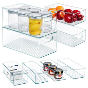 Hudgan 8-pack XL bin stacked to maximize fridge space and visibility.