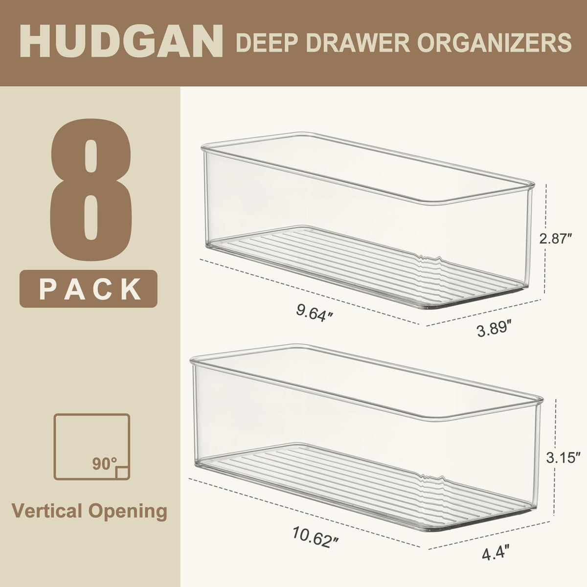 Hudgan bathroom drawer organizer tall bin enhances accessibility and reduces clutter