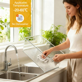 Hudgan clear bins with straight sides simplify stacking and access