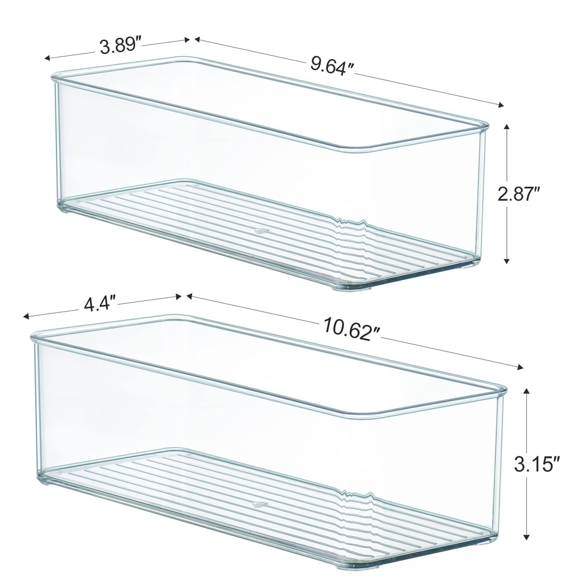 Durable BPA-free plastic drawer bin suitable for everyday use