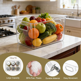 Hudgan BPA-free polyethylene storage containers remain durable and clear.