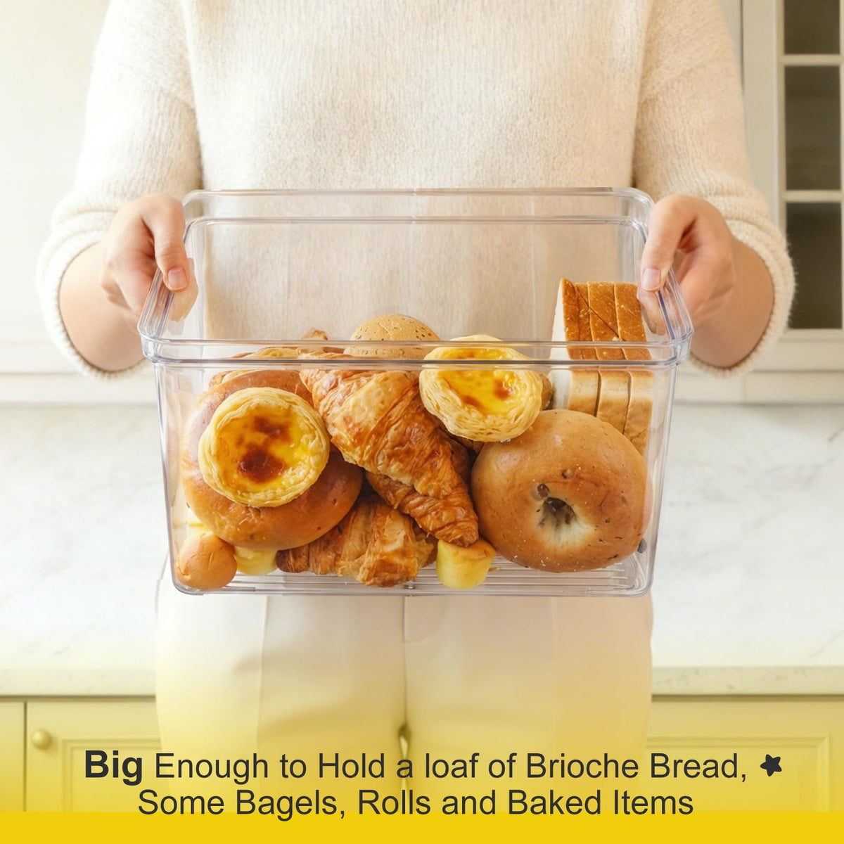 Hudgan breadbox easy to clean by hand with warm soapy water