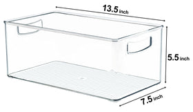 Hudgan clear PET pantry bin highlights contents for quick selection.