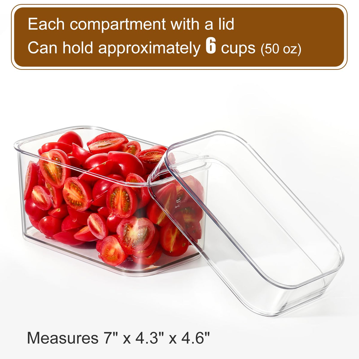 Hudgan Clear PET plastic shows contents at a glance for easy serving.