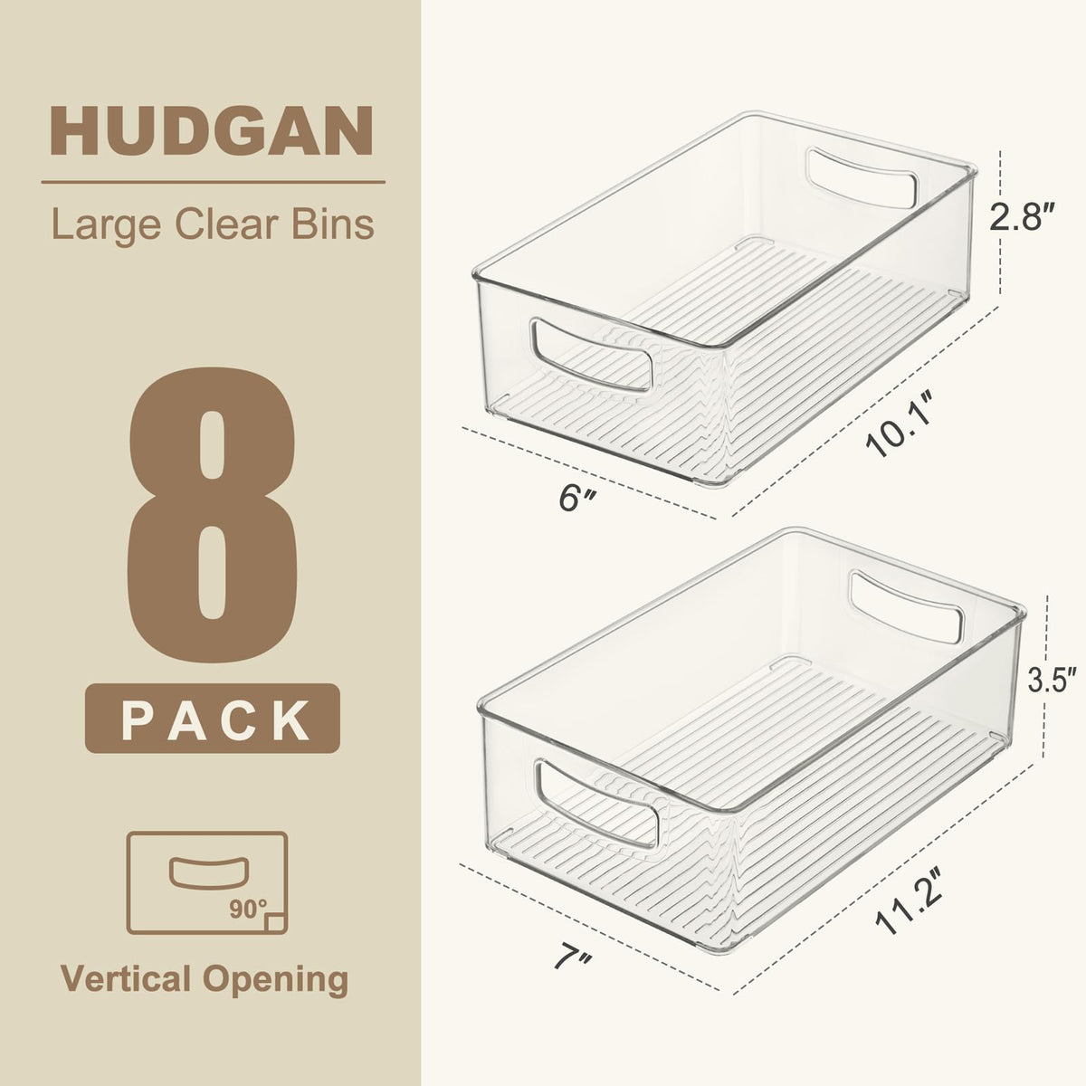 Hudgan bins with built-in handles allow easy transport when full.