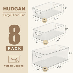 Hudgan large clear storage bin keeps condiments and jars tidy