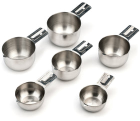 Hudson Essentials measuring cups nested neatly for compact kitchen storage.