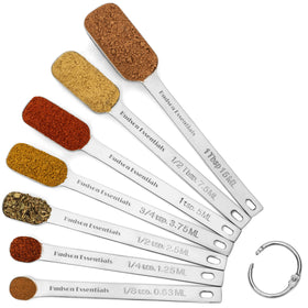Hudson Essentials nestable spoons designed to fit inside spice jars.