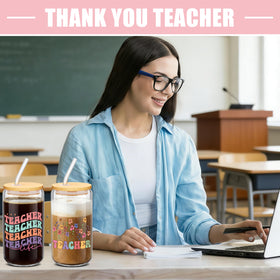 HUFAND vibrant teacher-design cups with bold prints for daily hydration.