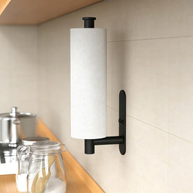HUFEEOH kitchen and bathroom towel holder in use under cabinets.