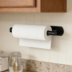 HUFEEOH quick-install image highlighting adhesive or drilling options.