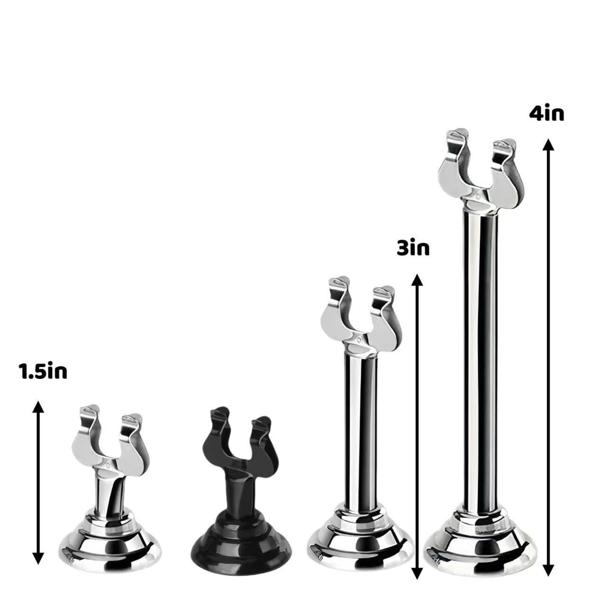 HugeLooy place card holder in silver keeps seating cards upright and organized.