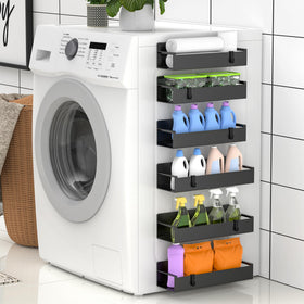 HuggieGems kitchen magnet highlights space-saving benefits.