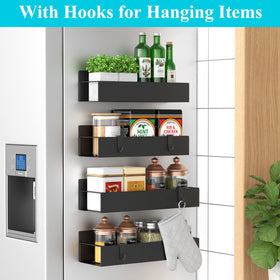 HuggieGems matt black spice rack beside the oven for quick access