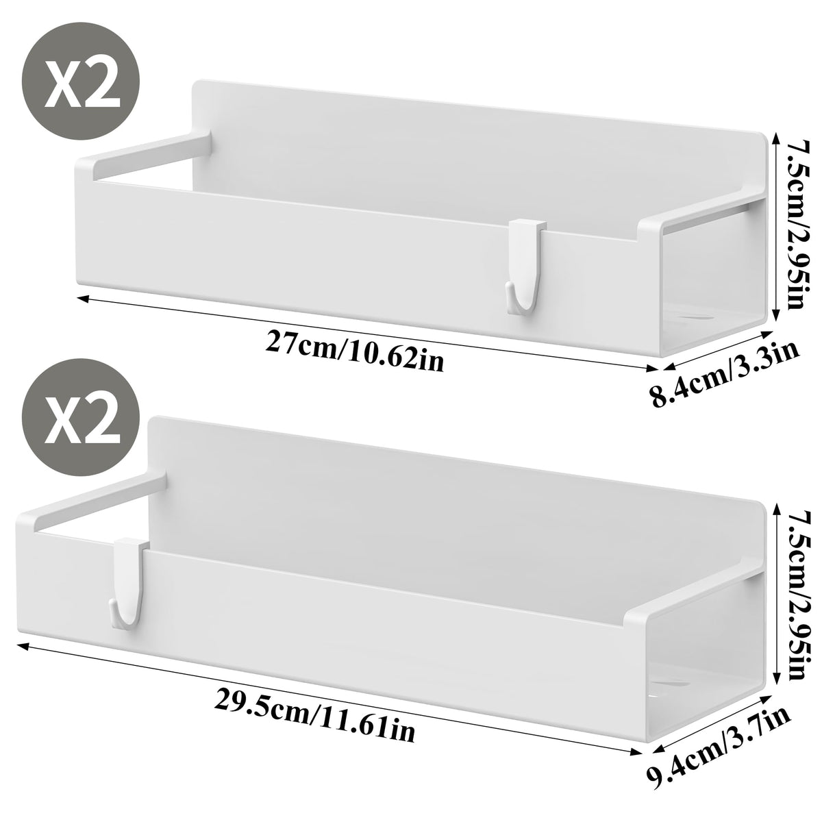 HuggieGems magnetic-spice-rack-setup-demo-white illustrates simple side mounting.
