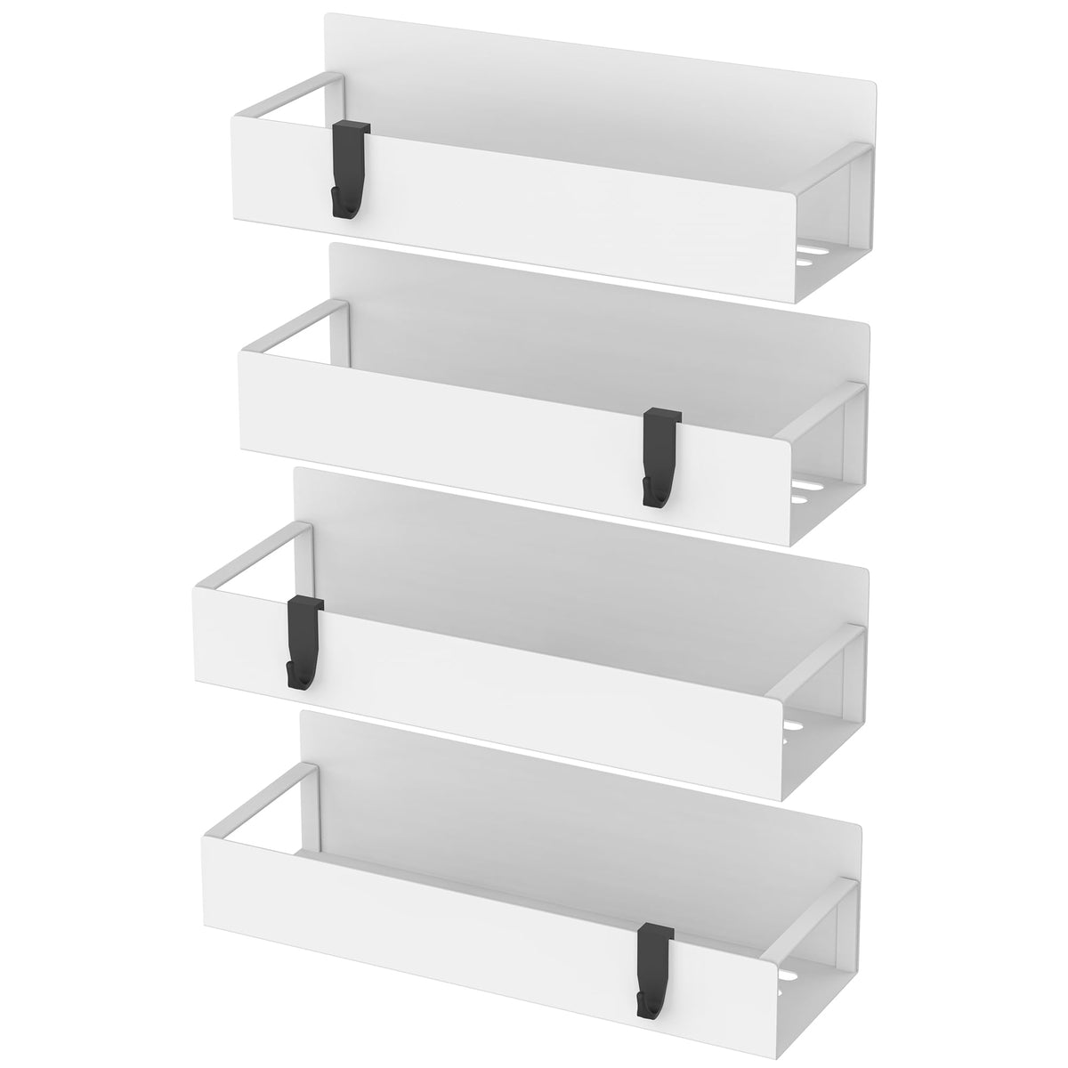 HuggieGems rack mounted on fridge side helps declutter cabinets.
