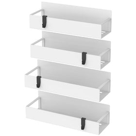 HuggieGems rack mounted on fridge side helps declutter cabinets.