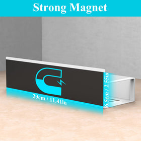 HuggieGems spice rack attached to refrigerator enables easy reach while cooking.