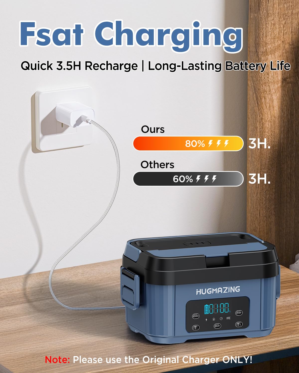 Hugmazing portable handle dishwasher-safe containers simplify commuting lunches.