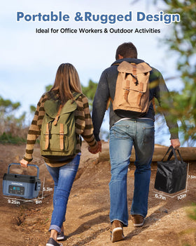 Hugmazing travel-ready packaging highlights a compact setup for work or trips.
