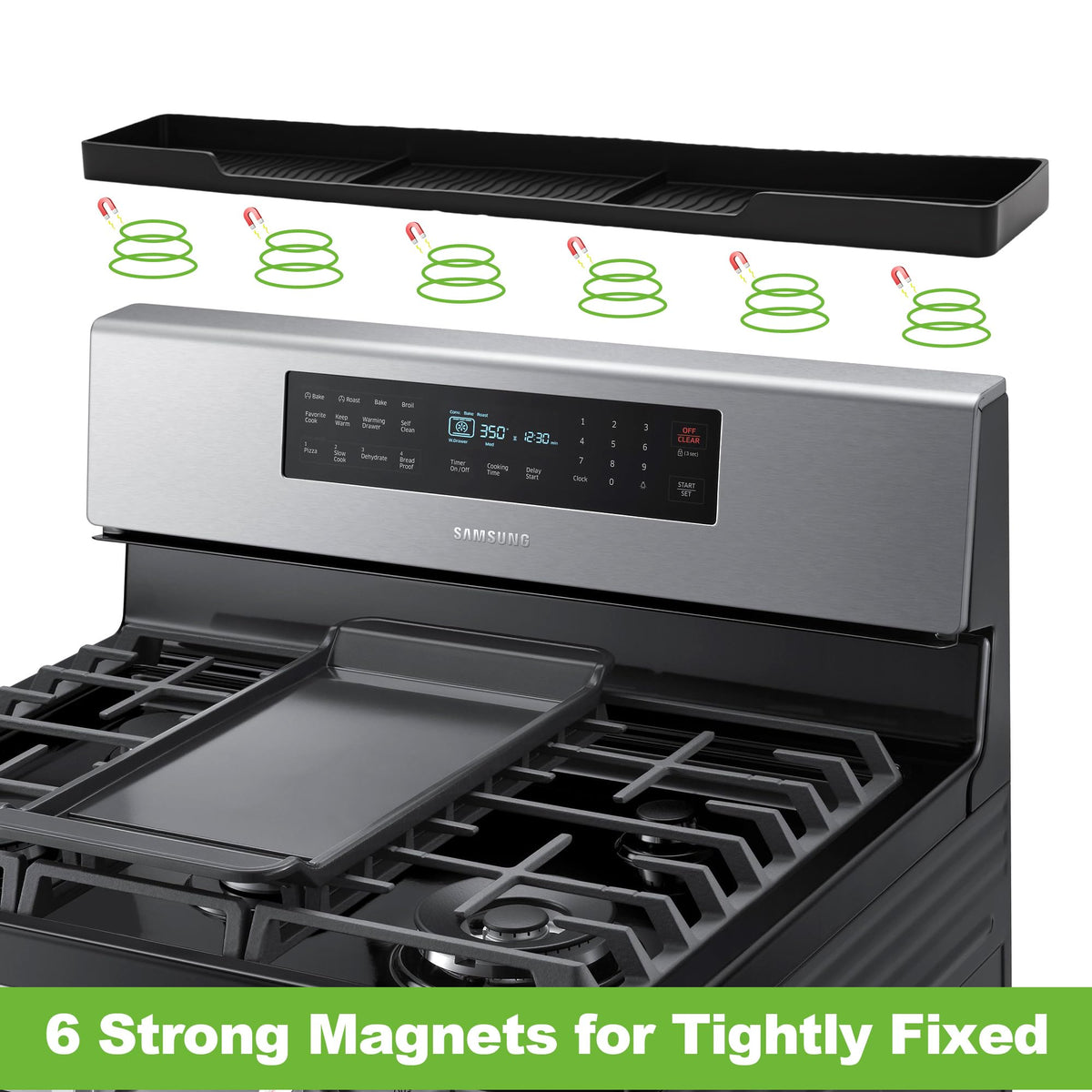 Hugro Tarfive anti-slip edge design keeps items from tipping.