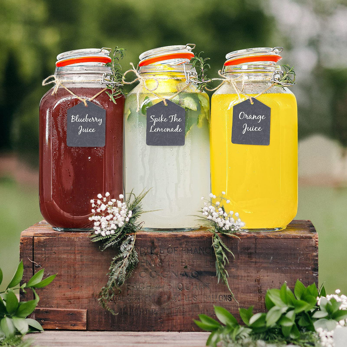 Huichuiero 2-pack large glass pickle jars ideal for fermenting veggies.