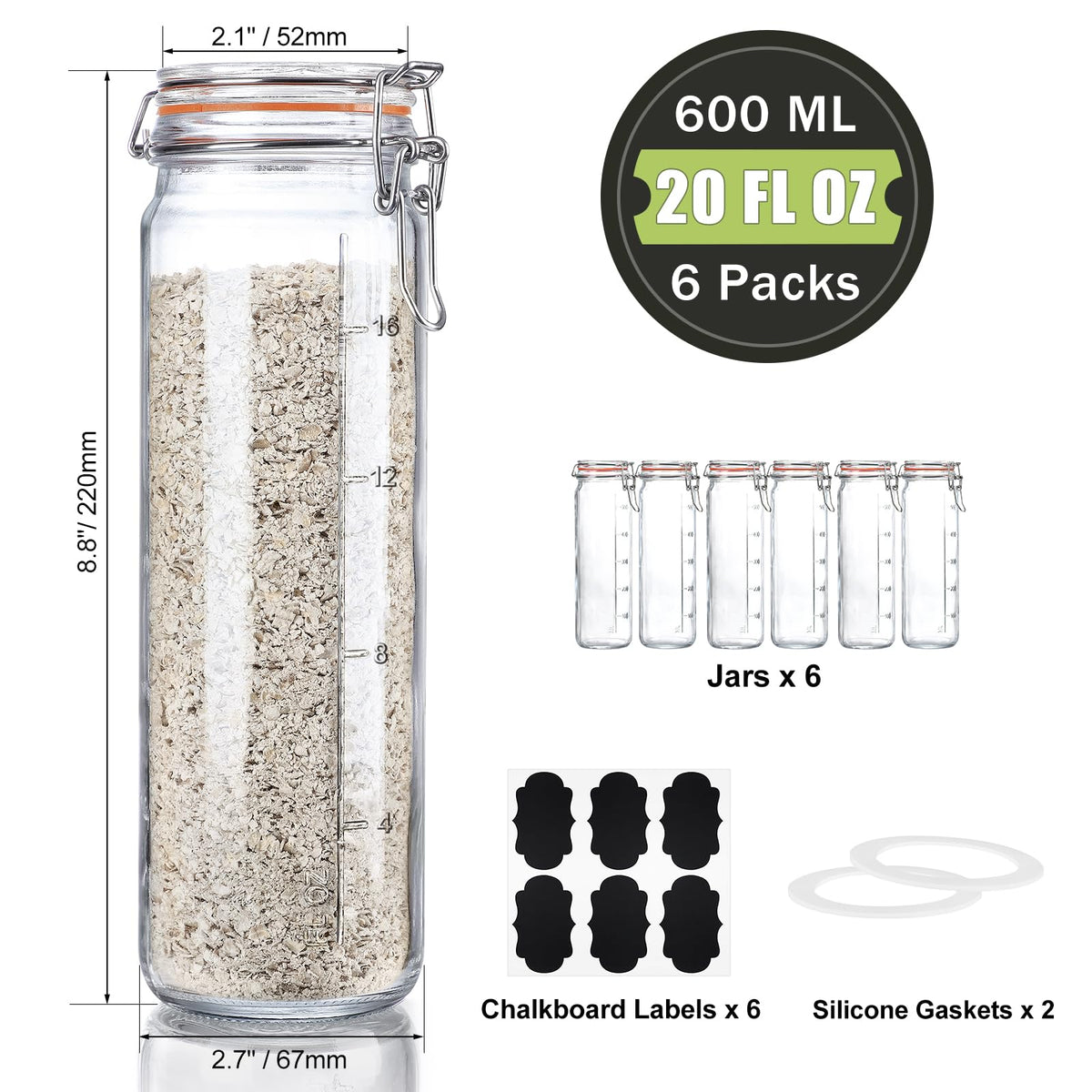 Huichuiero BPA-free glass resists odors for daily kitchen use