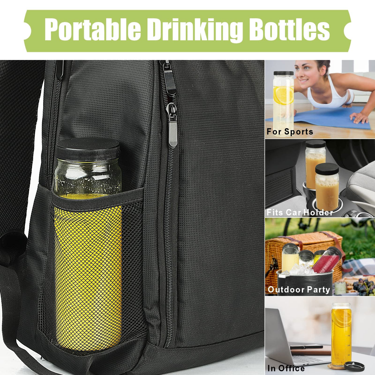 Huichuiero dishwasher-safe glass bottle for easy cleaning