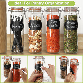 Huichuiero reusable labels and seals simplify pantry content changes