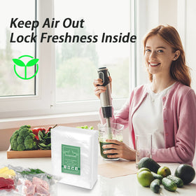 HUISPARK top-open design vacuum bags aid quick prep and resizing during use.
