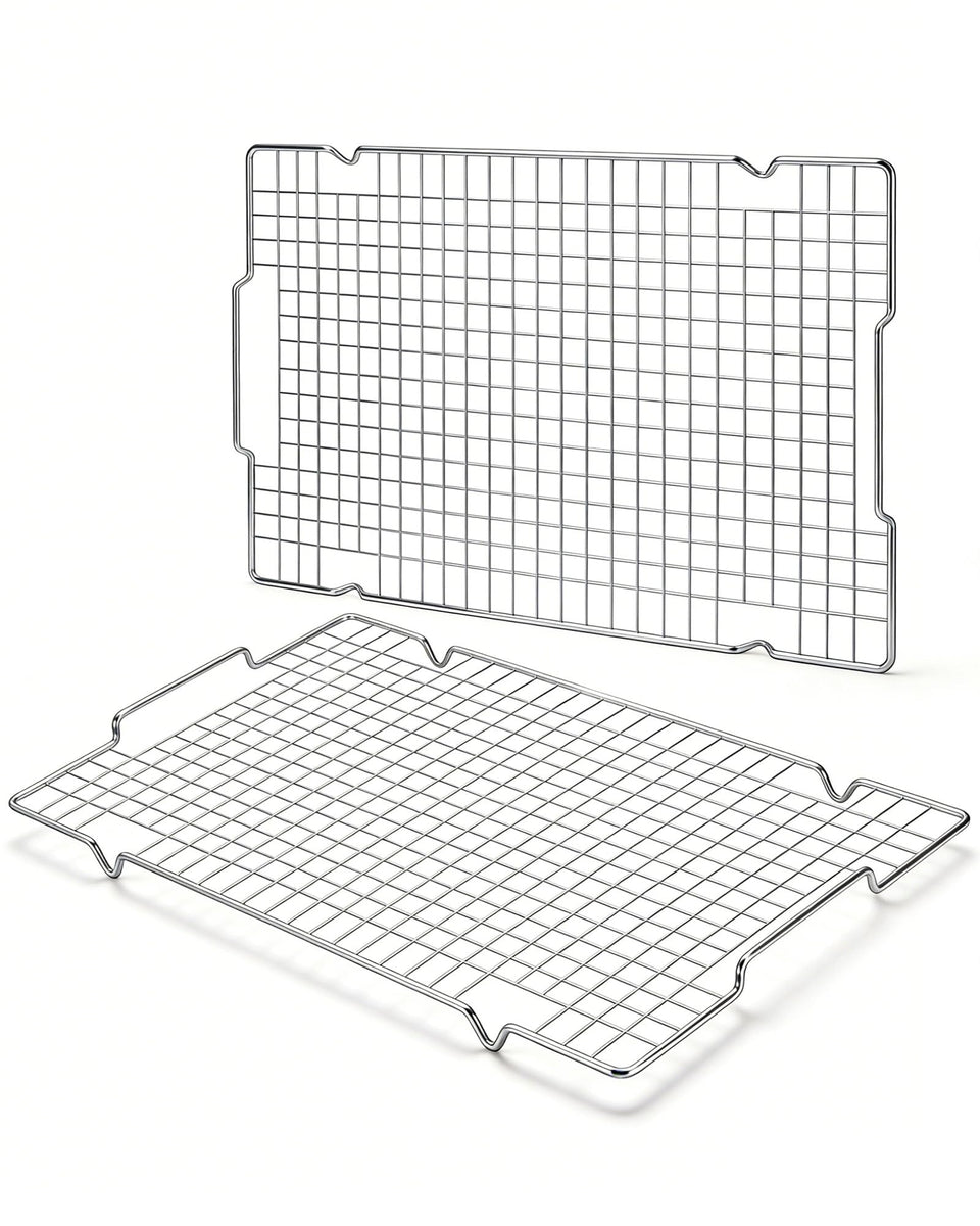 HULISEN 304 stainless steel cooling rack left view shows durable construction for stable cooling