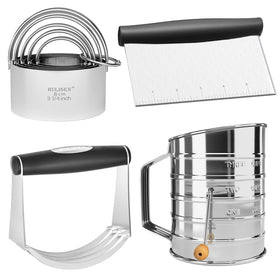 HULISEN 4 in 1 pastry cutter set for versatile baking tools